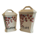 Lot de deux pots à épices (Farine et café)