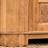 Parisian art deco wardrobe solid raw oak 1930