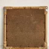 Bamboo rattan mirror from the 70s, French Riviera.