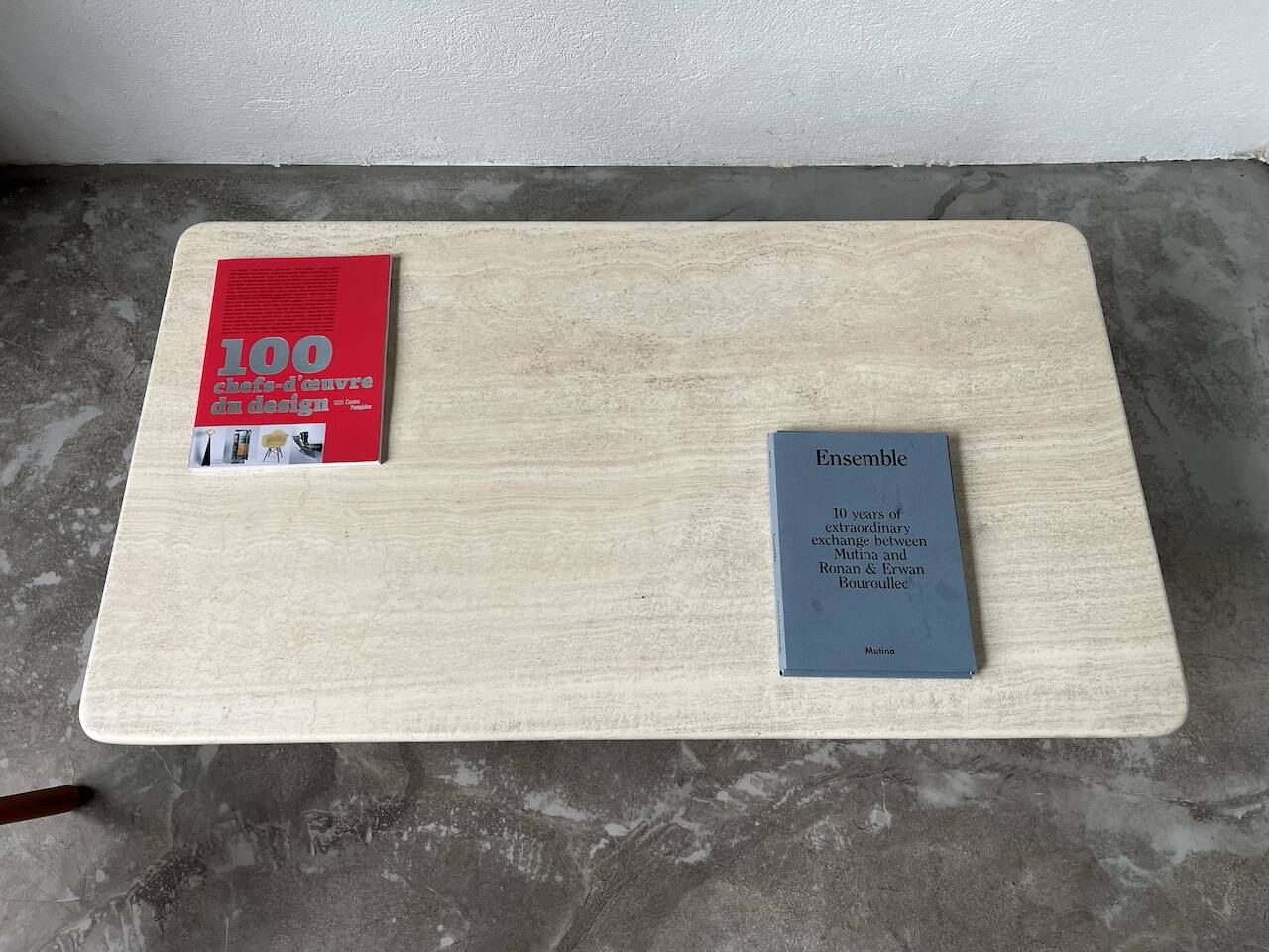 Travertine coffee table, Italy, 1980s