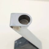 Chrome-plated metal and marble candle holder, 1980