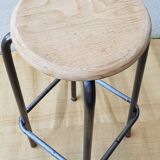 High wood and metal stool