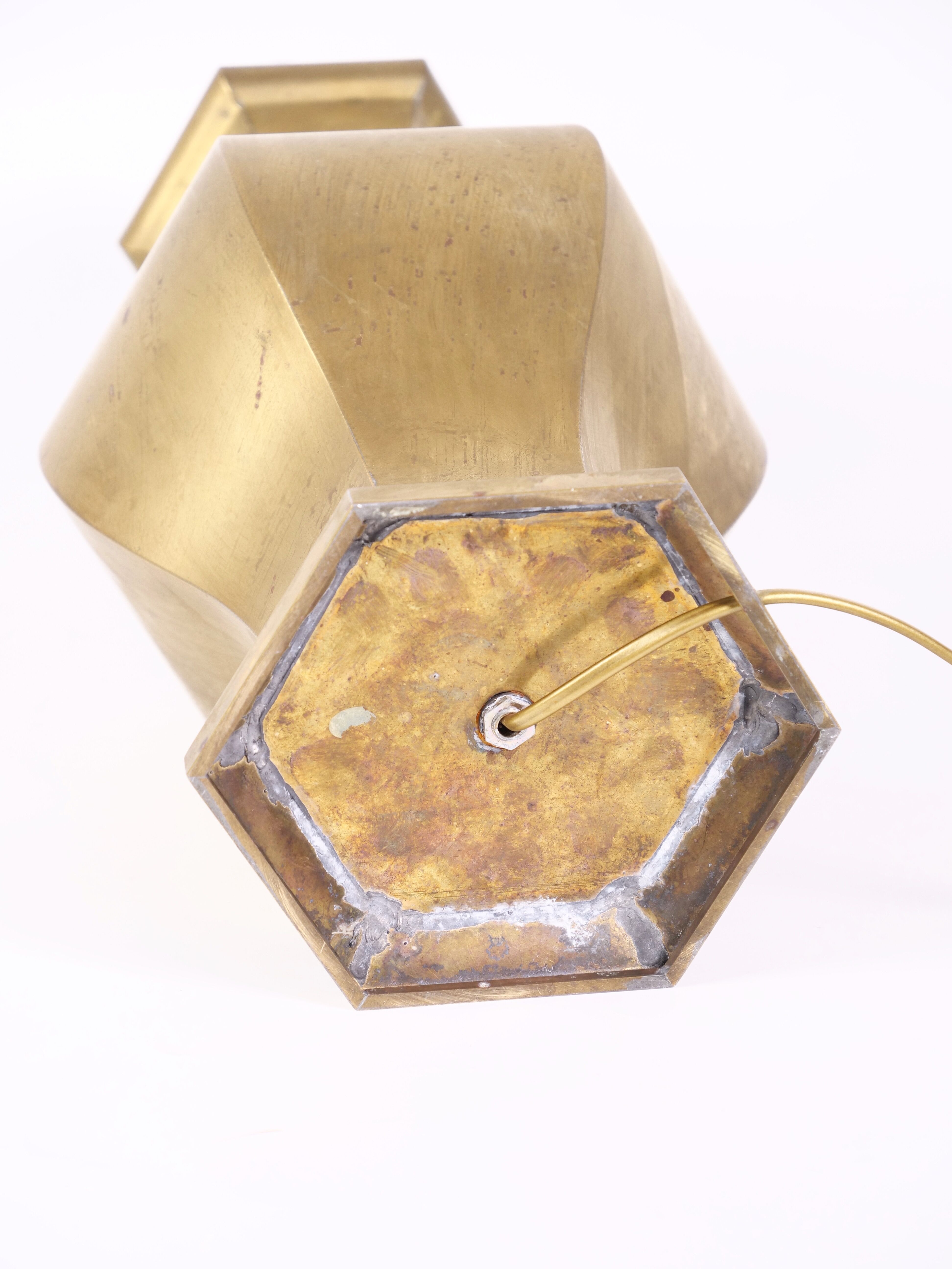 Neoclassical brass lamp large format design italy