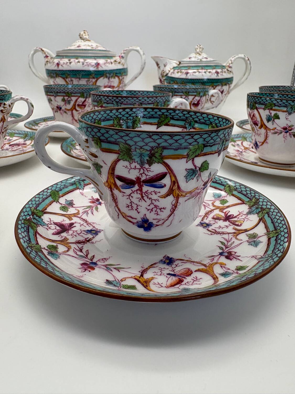 Service à café, Sarreguemines, Minton, 19ème