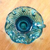 Small blue vase with collar