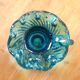 Vase bleu à  collerette