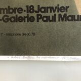 Original poster signed and dedicated by André MINAUX, Galerie Paul Maurel, 1974 Mourlot