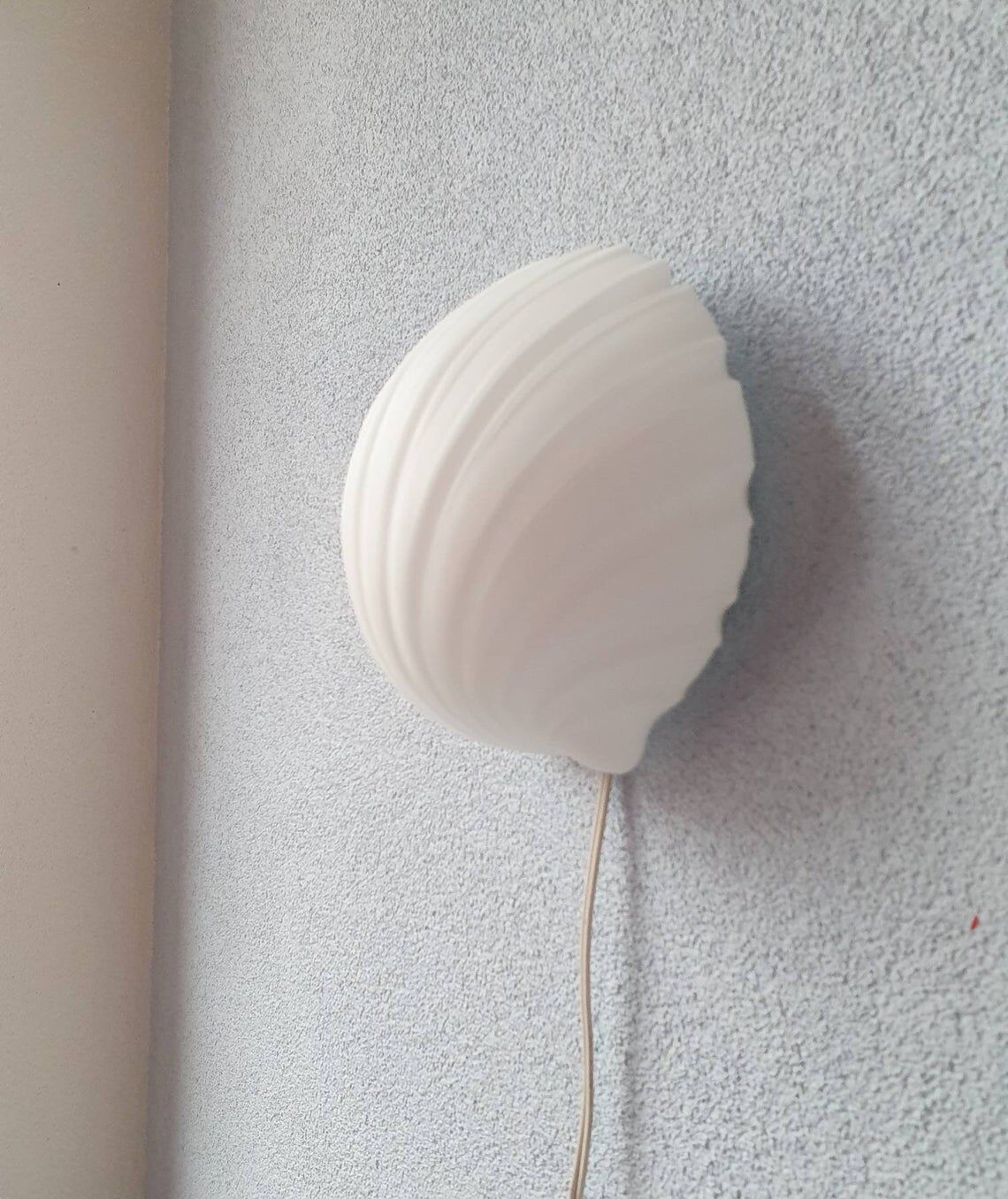 Glassh-tte Limburg 80s milky white glass wall lamp