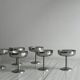 6 stainless steel footed bowls, Letang Remy style