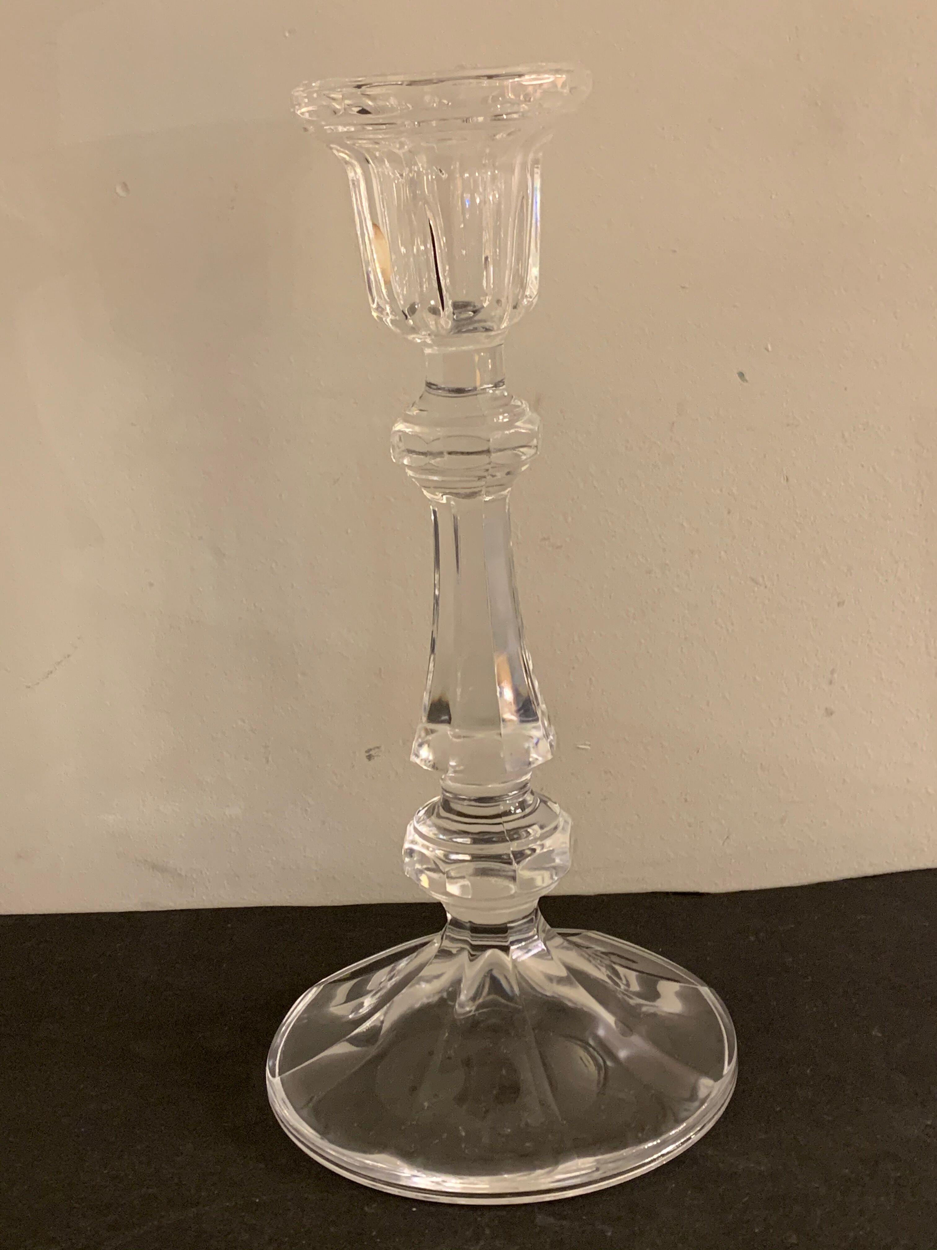 Pair of Arques crystal candlesticks