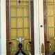 Double doors of passage in stained glass Art Deco XX century