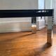 Italian rectangular coffee table in smoked glass vintage 1970