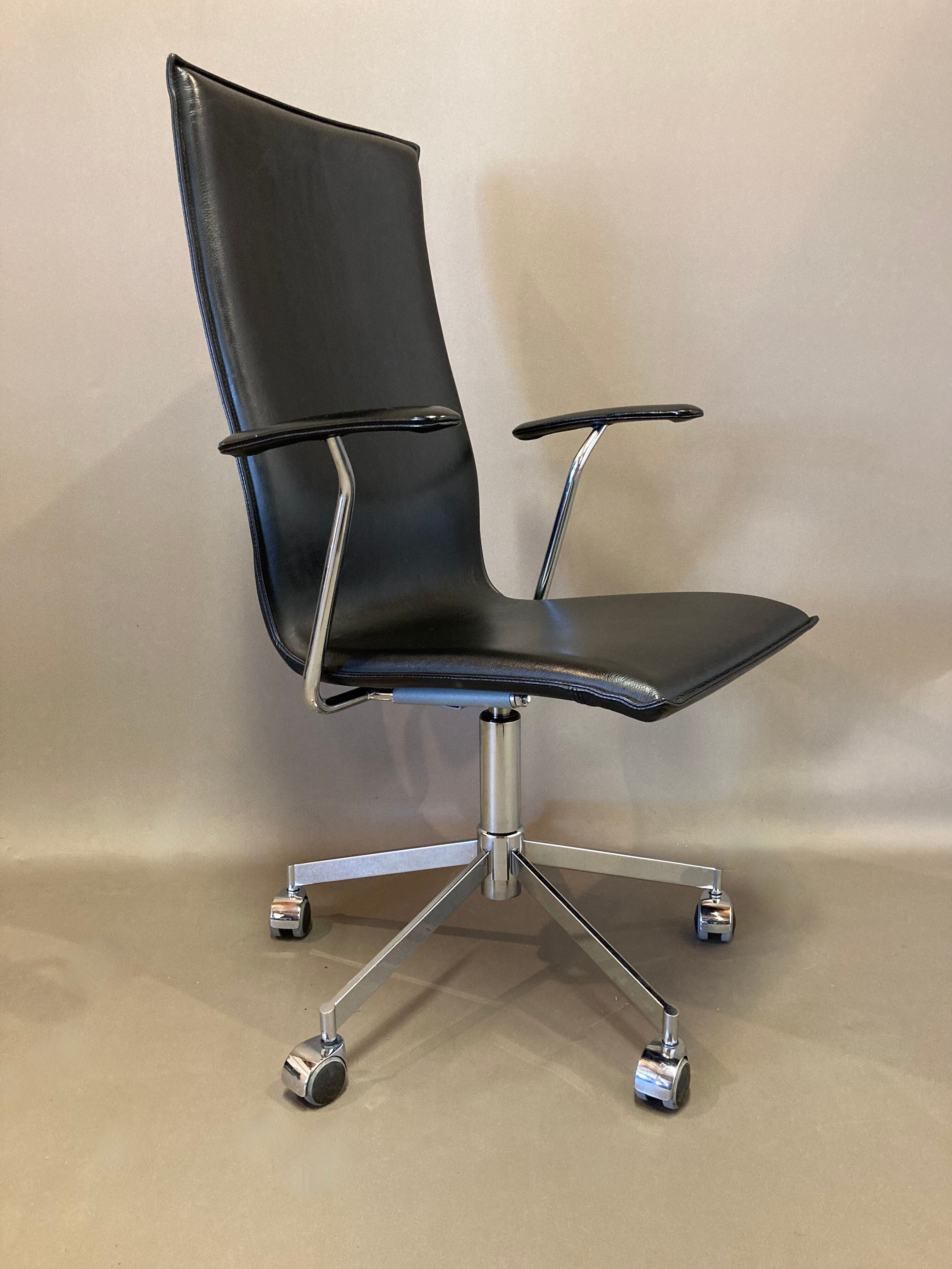 Leather office chair "bent krogh"