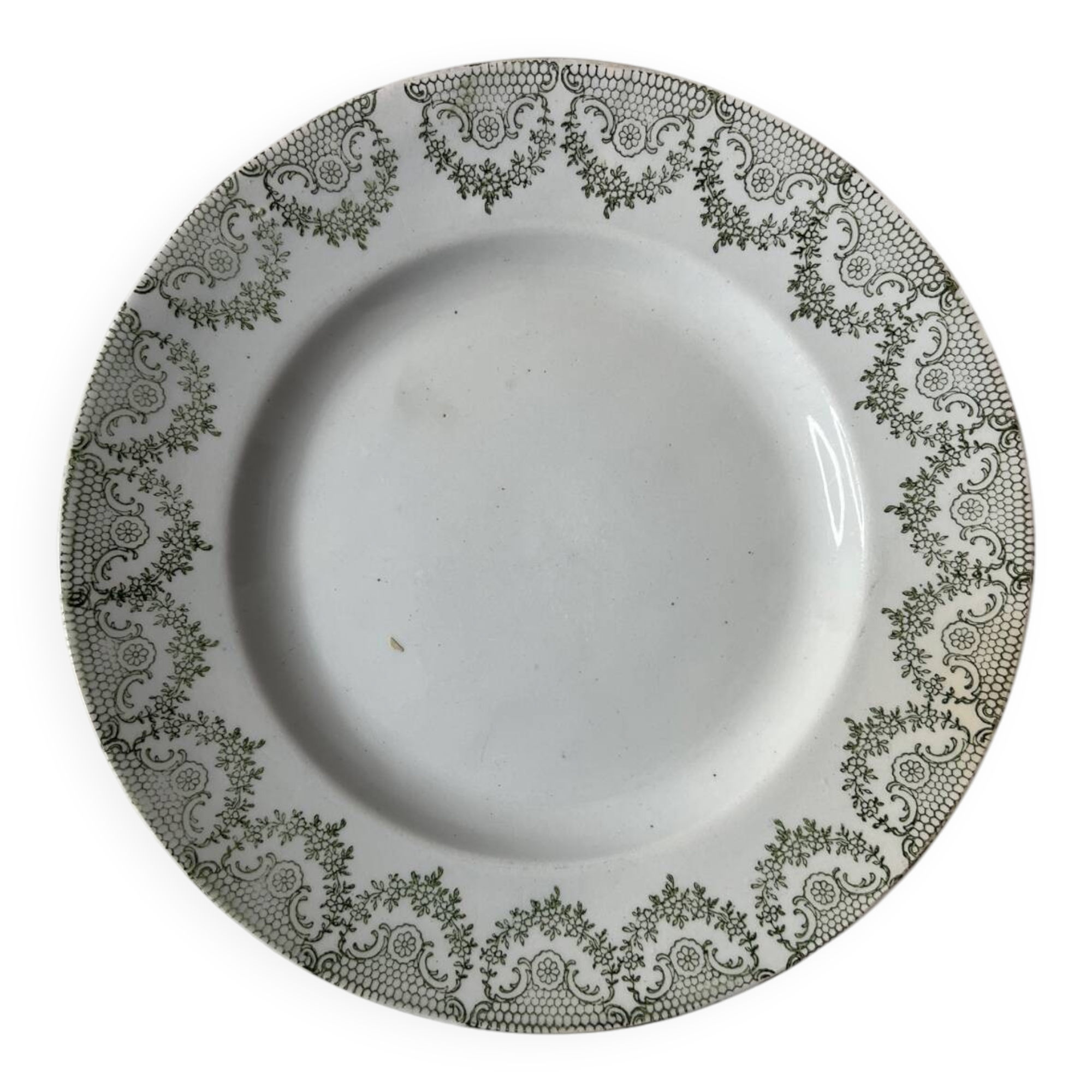 Vintage green dinner plate