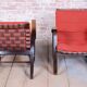 Czech Art Deco Oak Armchairs attributed to Jan Vaněk, 1940s, Set of 2