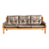 Pierre Chapo, 3-seater sofa S32 in solid elm and brown leather, 1966