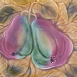 Plate slurry pears Sarreguemines early twentieth century