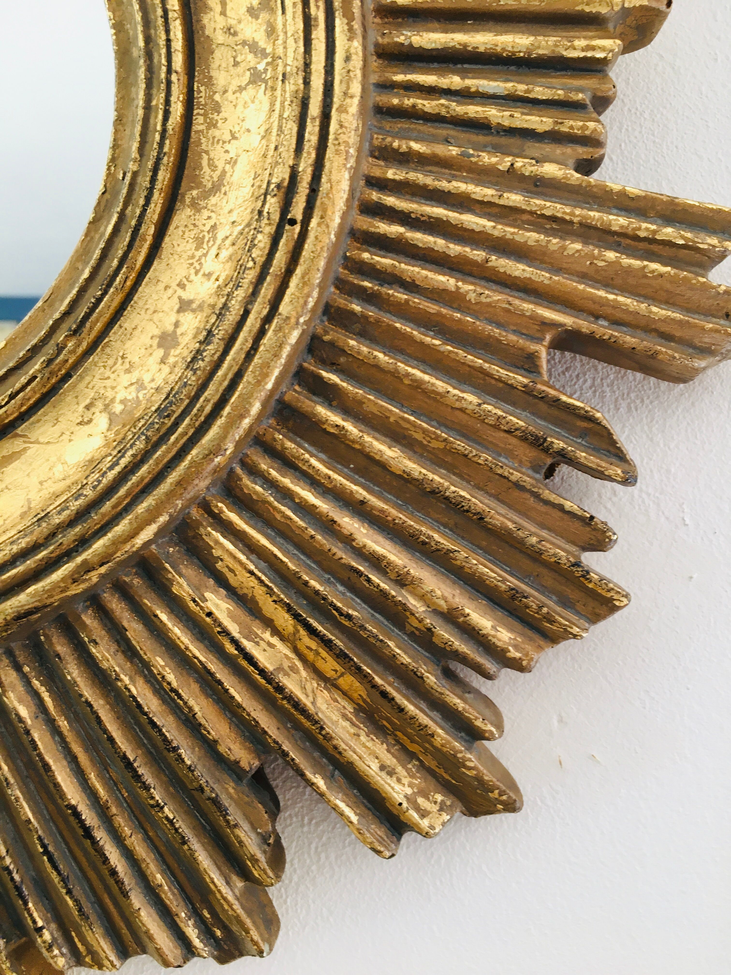 Golden sun mirror 44cm