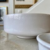 White ceramic pot and saucer ⌀ 20 cm