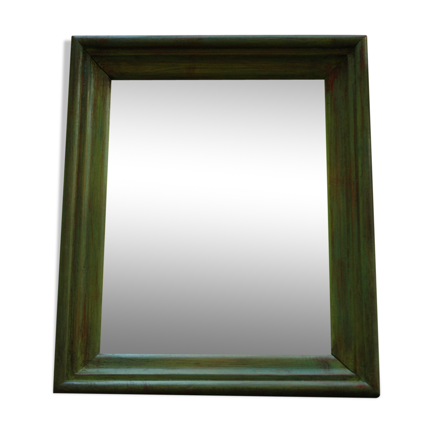 Mirror old wood green 28x34cm