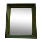 Miroir bois ancien vert 28x34cm