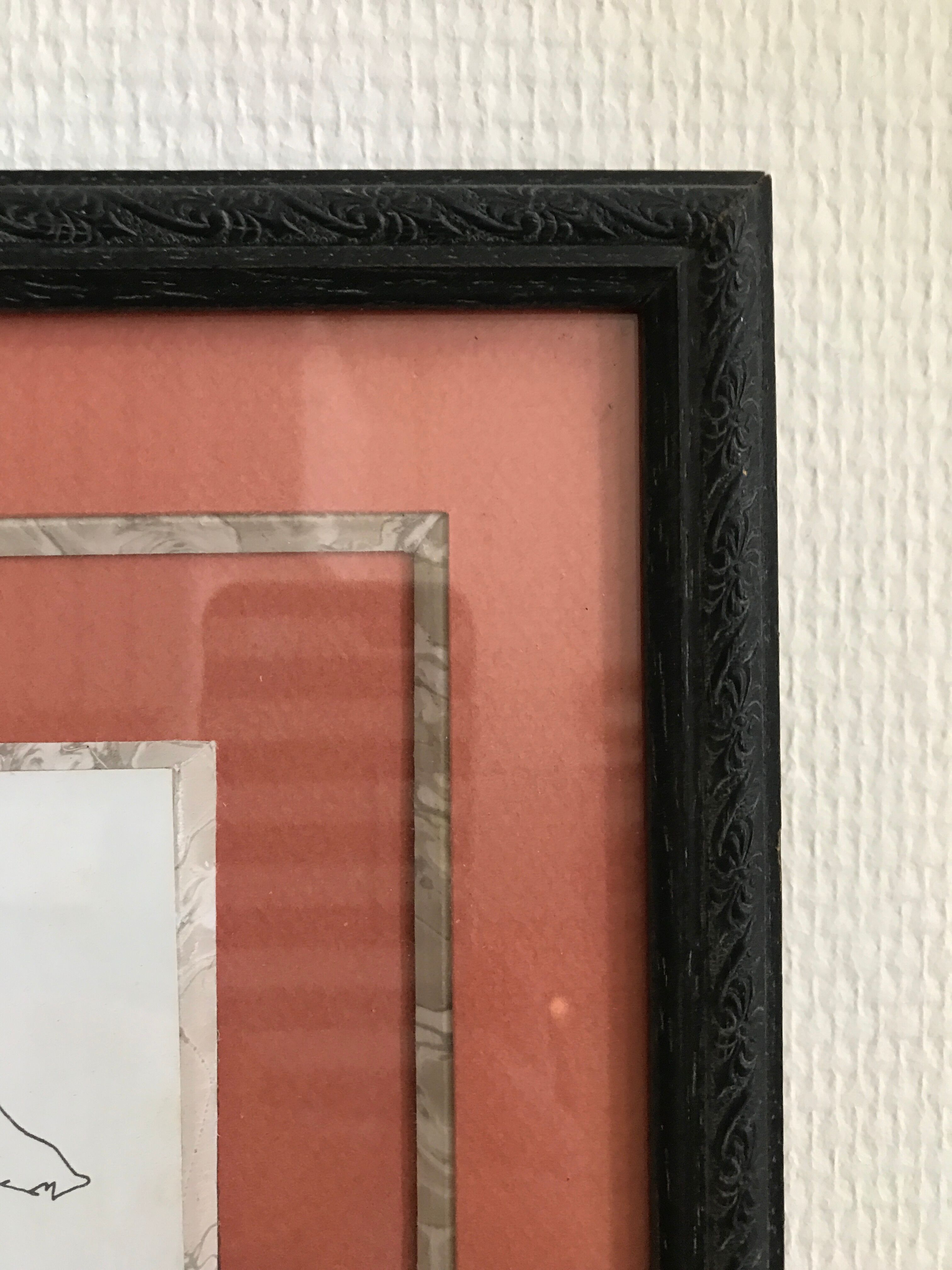 Framed drawing by Jean Fabius Henrion, year 92