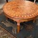 Table basse chérifienne en thuya à décor marqueté hispano-mauresque Maroc