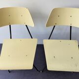Set of 2 bedroom chairs and sidetabe by Rob Parry for Dico, The Netherlands 1950's