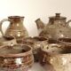 Vintage pyrite stone coffee/tea service