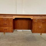 Vintage Danish desk in teak and oak by Børge Mogensen for Søborg Møbelfabrik, 1960s.