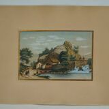 Ad. Moret "Antique Scene" Gouache watercolour signed and dated 1902