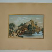 Ad. Moret "Antique Scene" Gouache watercolour signed and dated 1902