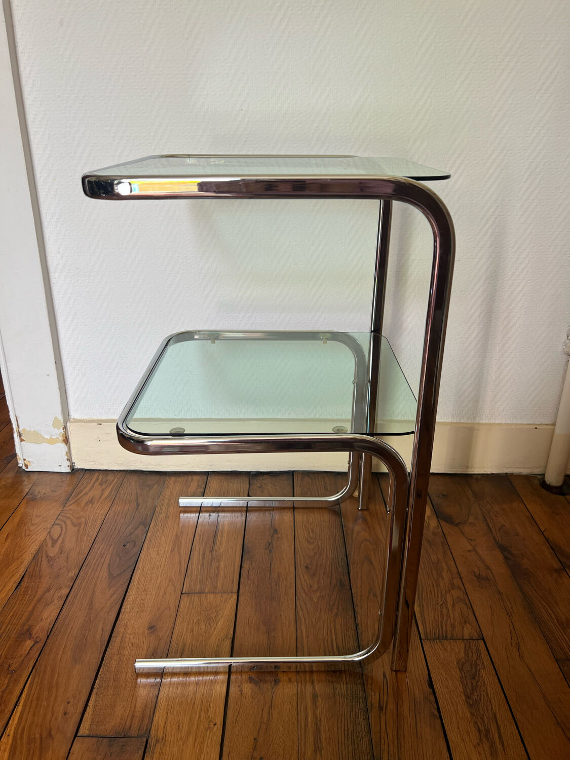 Service/end of vintage canape 1970 double tray