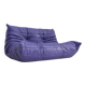 Vintage purple leather Togo 2 seater sofa by Ligne Roset 1990s