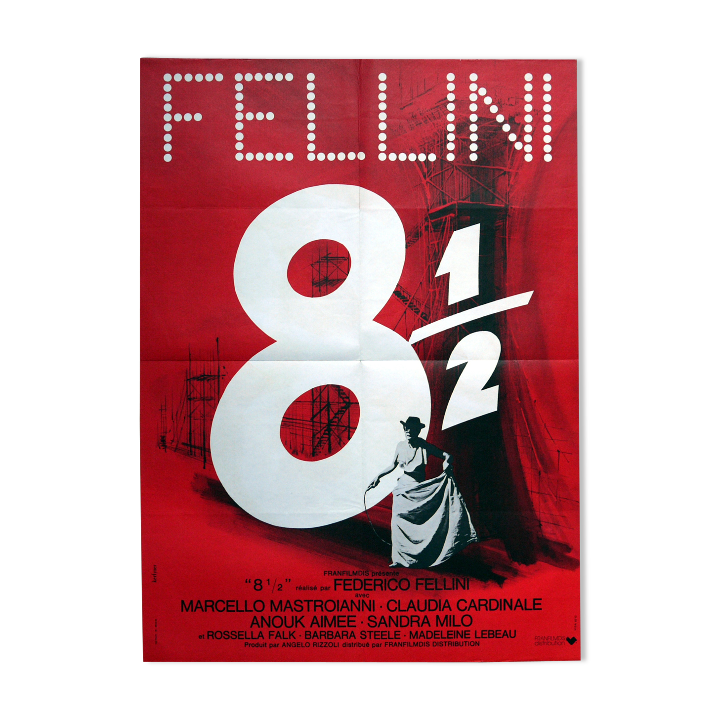 Original movie poster "eight and a half 8 ½" of Frederico Fellini