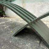 Vintage design coffee table in glass and bronze Vvv Valenti