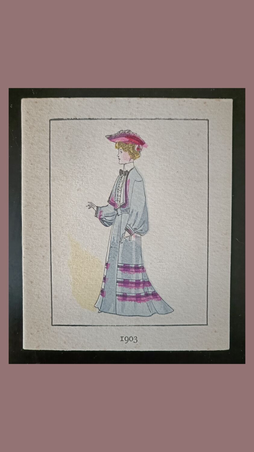 Colorful Art Deco fashion stencil