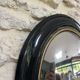Pair of witch mirrors from the Napoleonic III era, 42.5/34.5cm, black and gold, curiosity, glass.