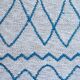 Recycled cotton handcrafted rug - Reversible - Blue