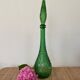 Set of 3 large Empoli decanters from the 60s