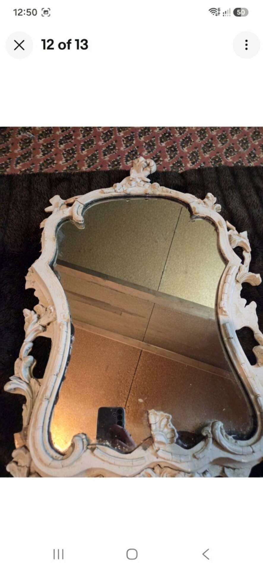 Miroir mural vintage baroque / rococo – Cadre orné shabby chic