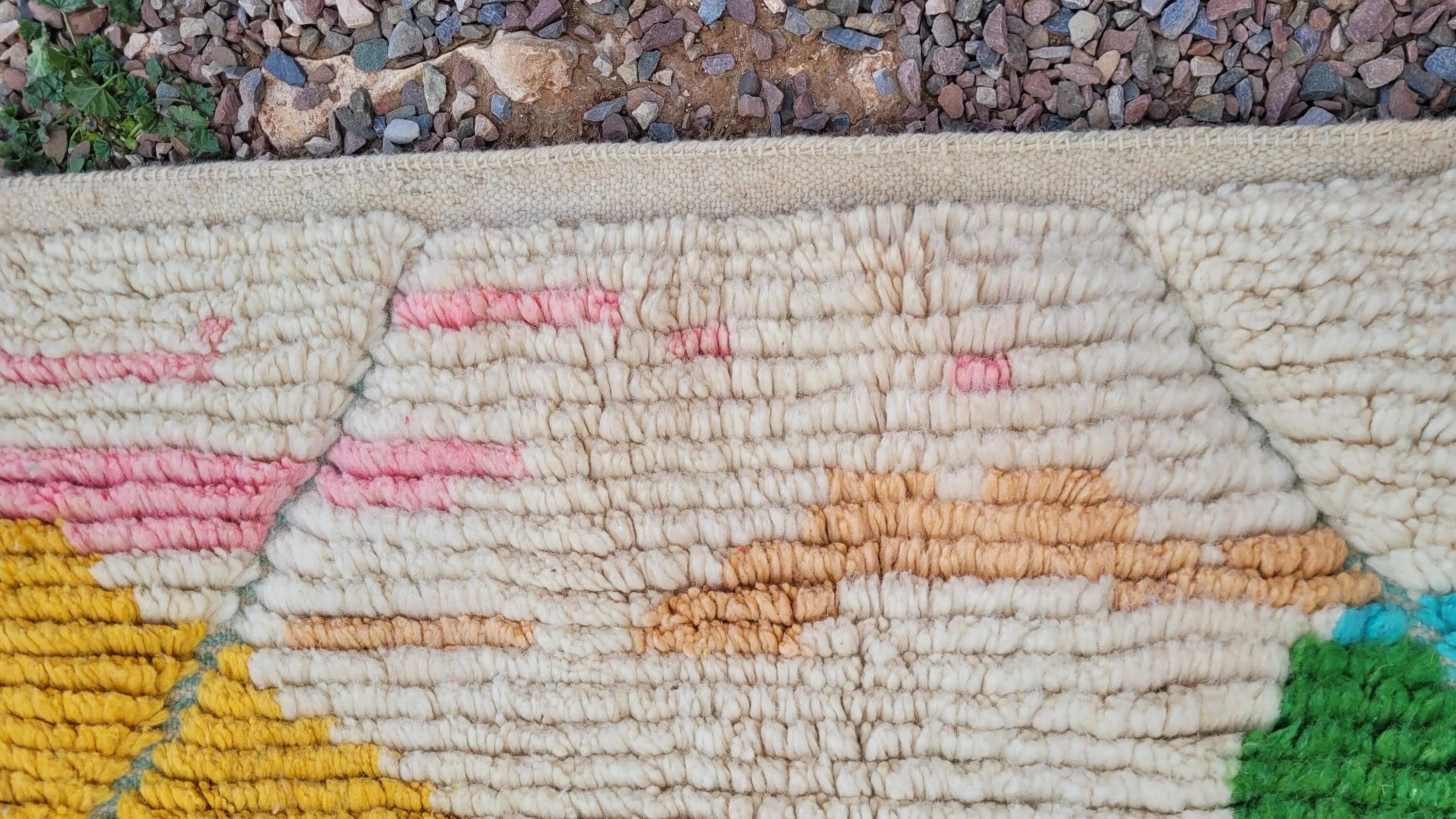 Handmade natural Berber rug 2.5x1.5 m