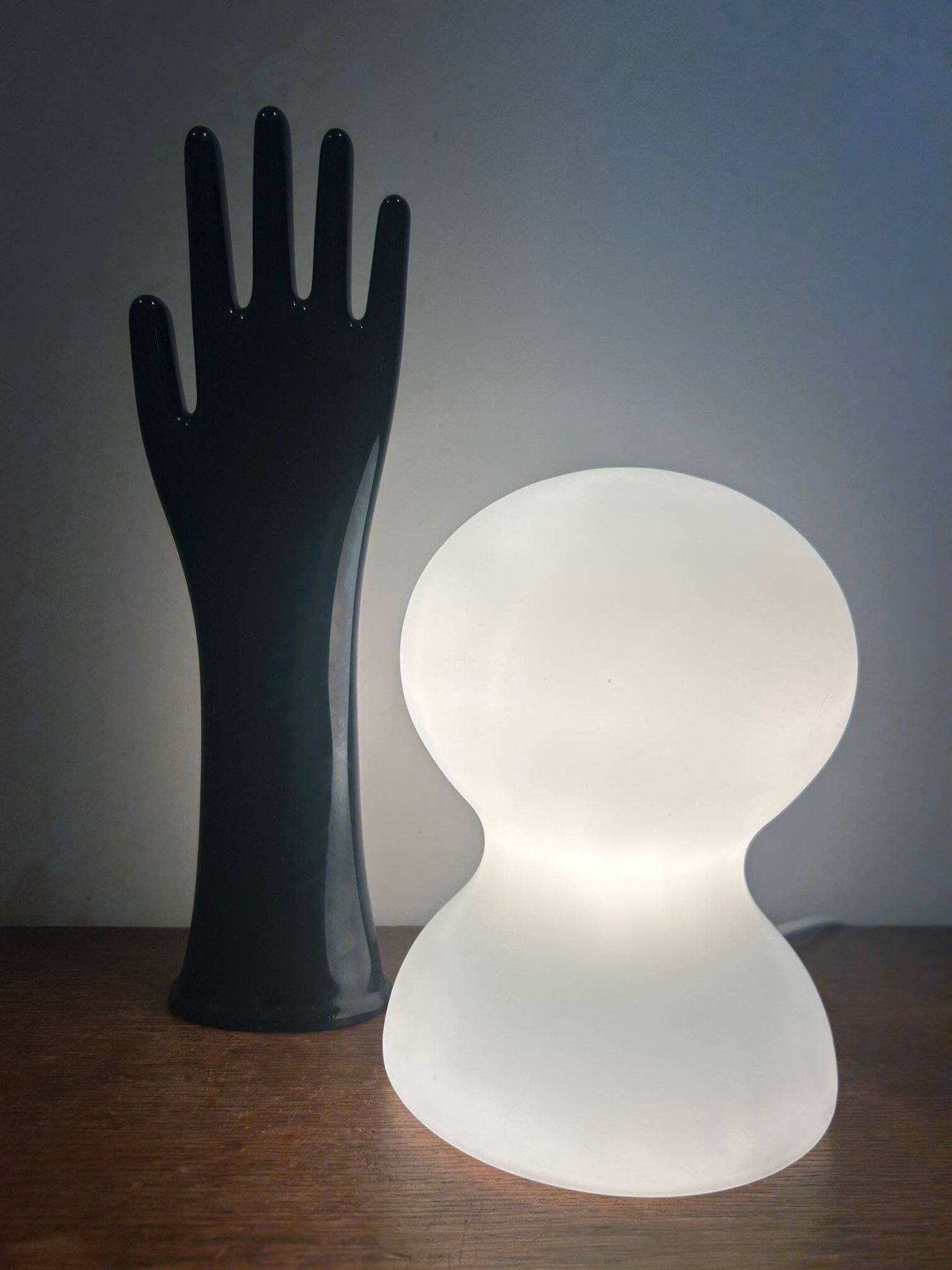lampe en opaline Habitat 1980/90