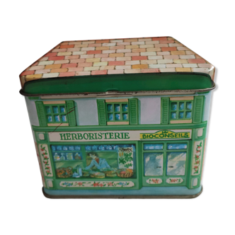 Vintage house painted metal box