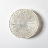 Mid-Century Pressed Glass Jewelry Box / Geometric Bonbon Candy Jar