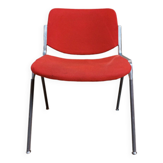 DSC 106 chair by G.Piretti for Castelli Orange 1970s