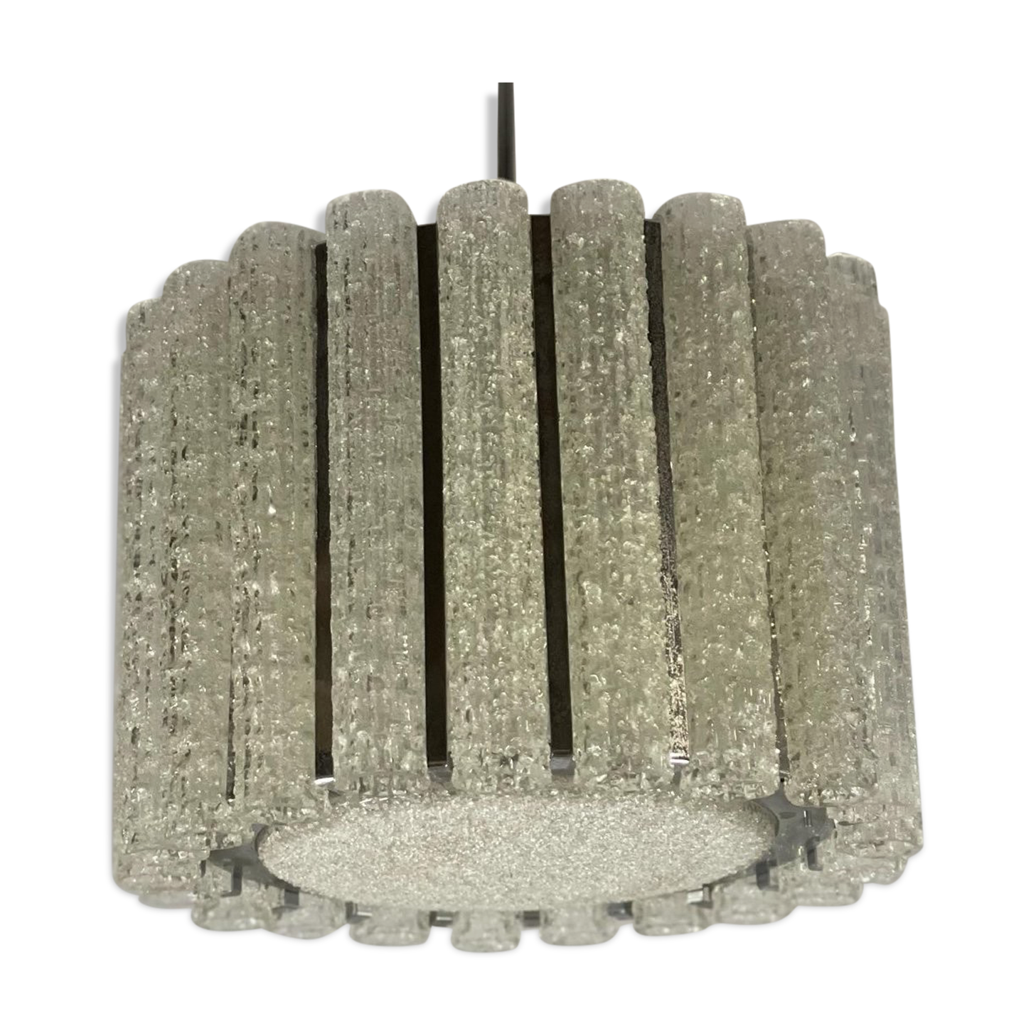 Chandelier in murano glass and chrome italy circa 1970