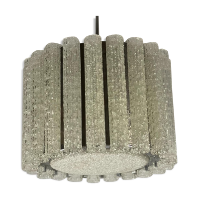 Lustre en verre de Murano et chrome Italie vers 1970