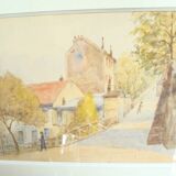 Aquarelle "coin de rue"