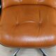 Charles Pollock leather office chair, Knoll edition, 1970